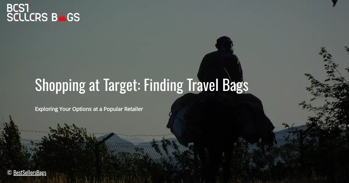 Shopping at Target: Finding Travel Bags